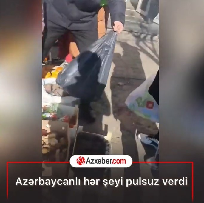 Kiyev bazarında işləyən azərbaycanlıdan örnək addım - VİDEO