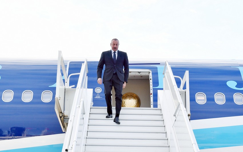 Prezident İlham Əliyev Türkiyəyə işgüzar səfərə getdi