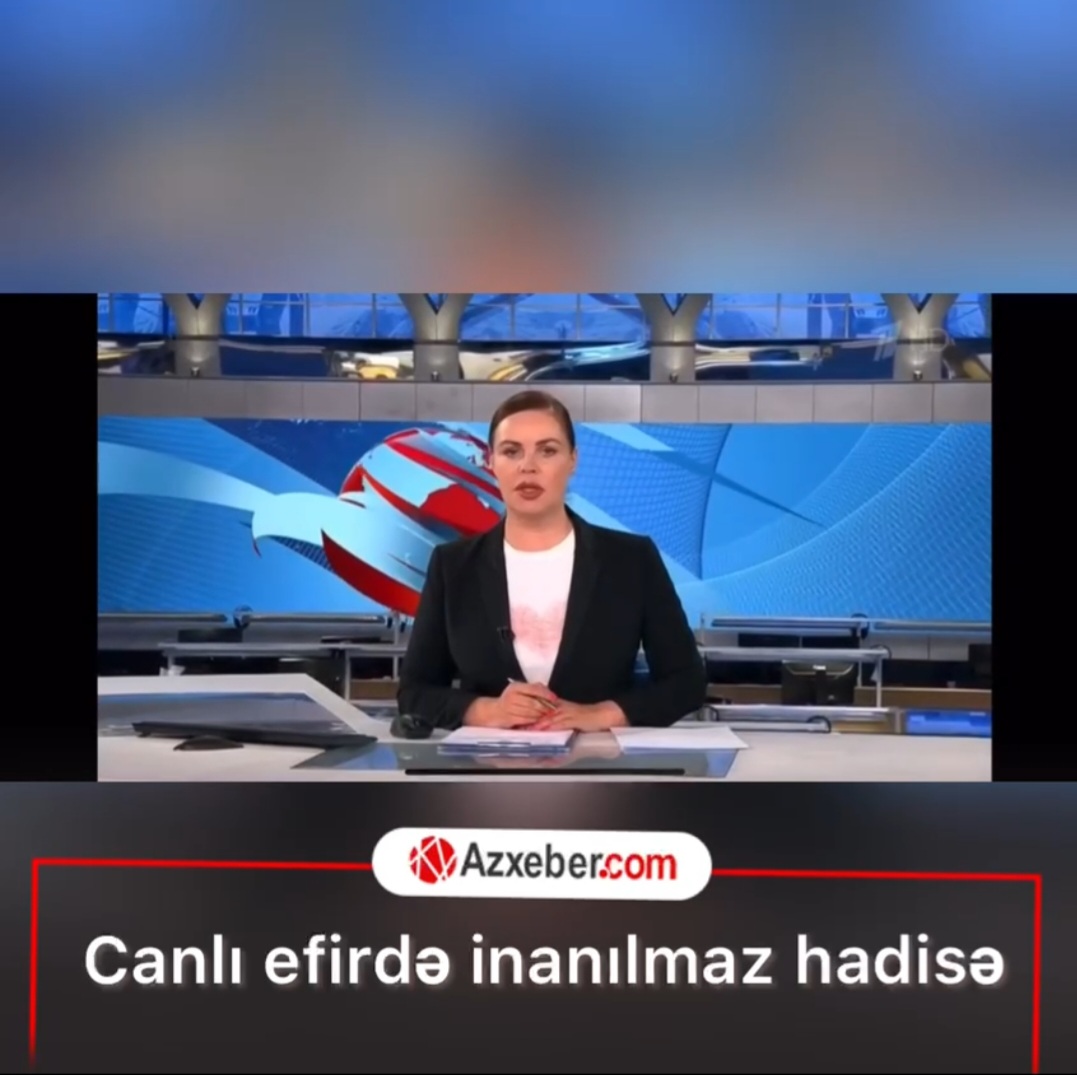 Rusiyanın dövlət televiziyasının canlı yayımında inanılmaz hadisə - VİDEO