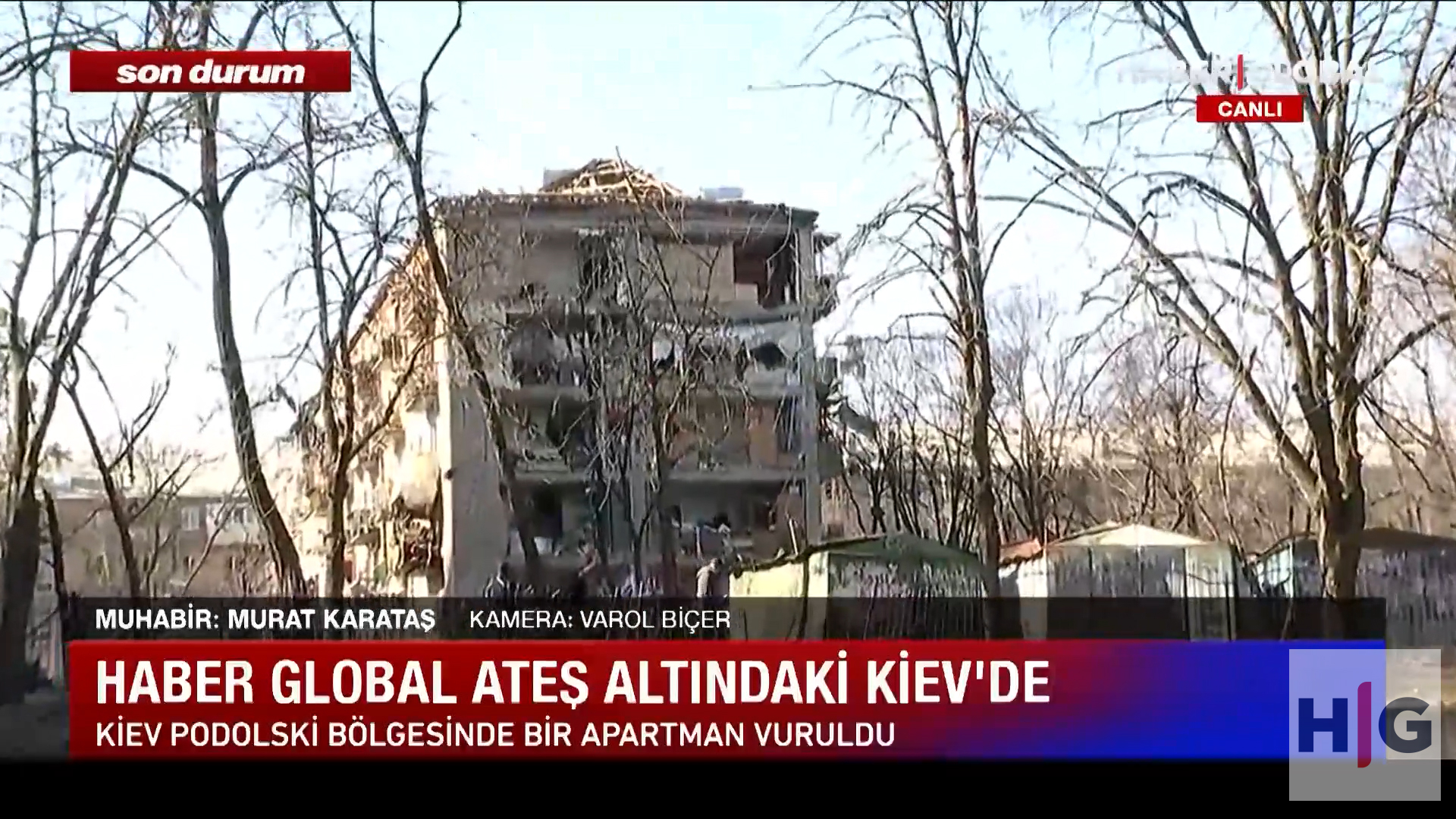 “Haber Global” komandası atəş altındakı Kiyevdə - VİDEO