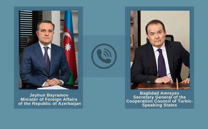 Ceyhun Bayramov Türk Dövlətləri Təşkilatının Baş katibi ilə danışdı