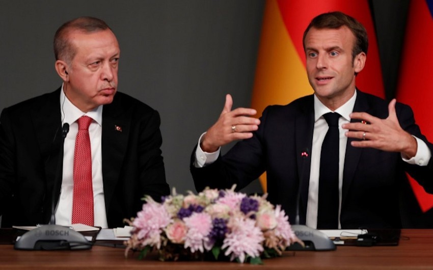 Ərdoğanla Makronun görüşü başladı