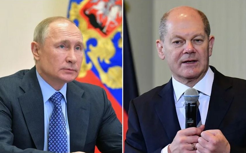 Putin və Şolts Ukraynadakı vəziyyəti müzakirə ediblər