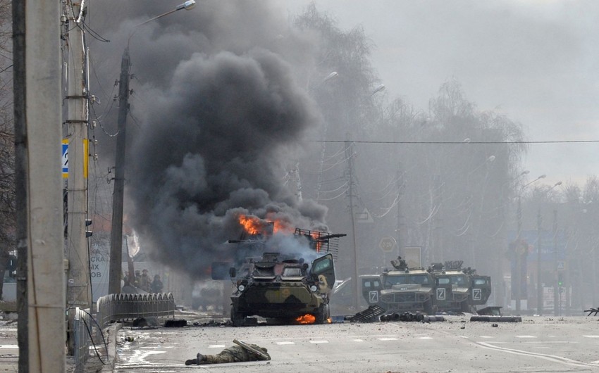 Ukrayna MN: "Son sutkada 10 tank, 18 zirehli texnika, 13 avtomobil, 15 artilleriya qurğusu məhv edilib"