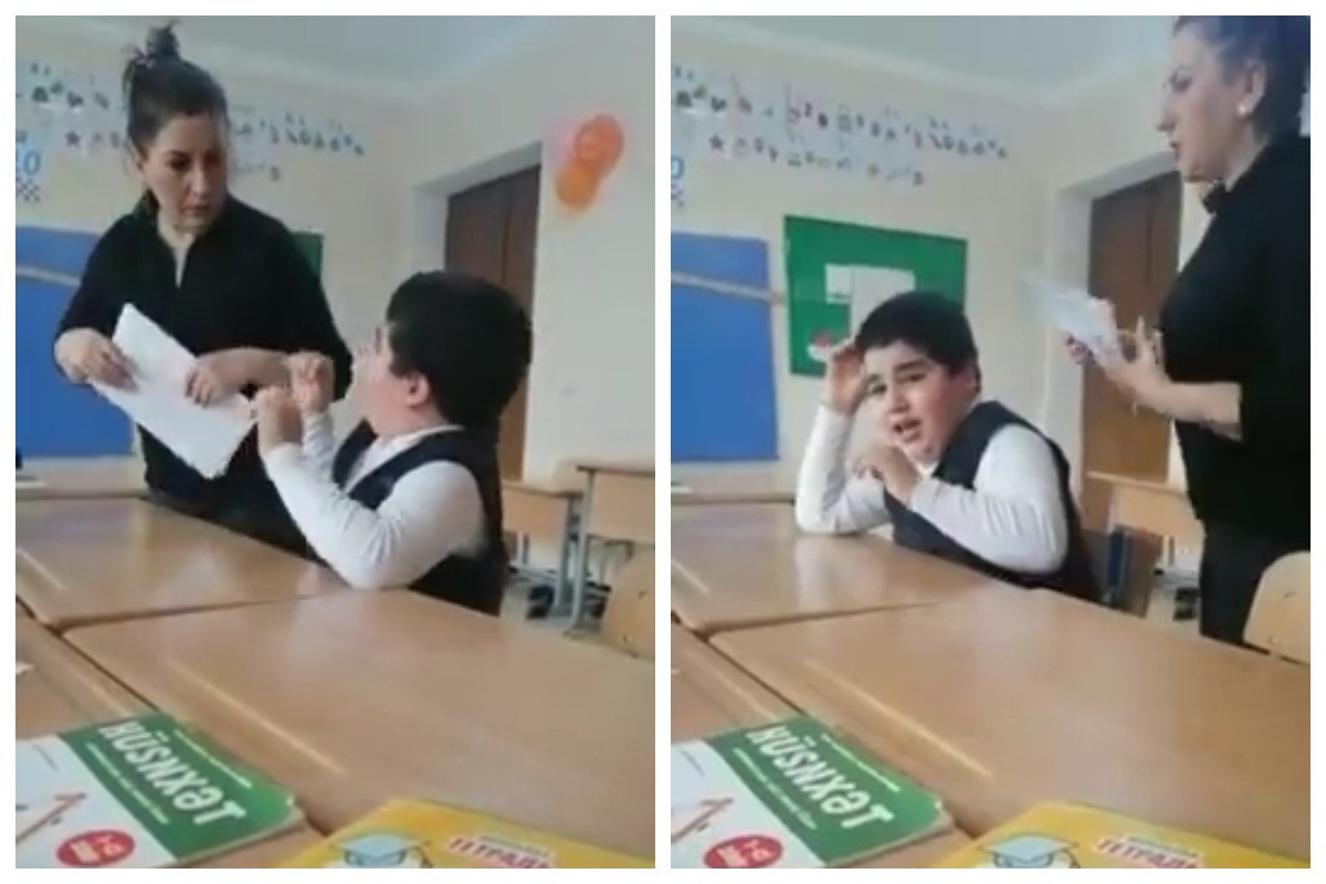 Şagirdin videosunu çəkən müəllimə xəbərdarlıq edildi