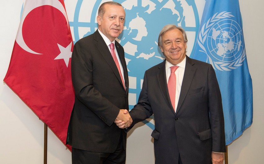 Ərdoğan Quterreşlə Ukraynadakı vəziyyəti müzakirə edib