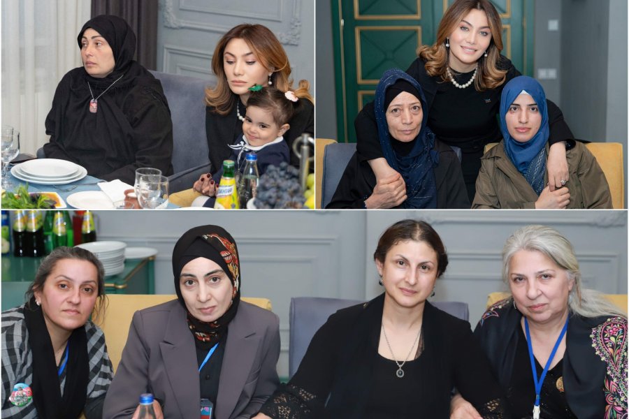 Ruhi Əliyeva şəhid anaları ilə iftar süfrəsində - FOTO-VİDEO