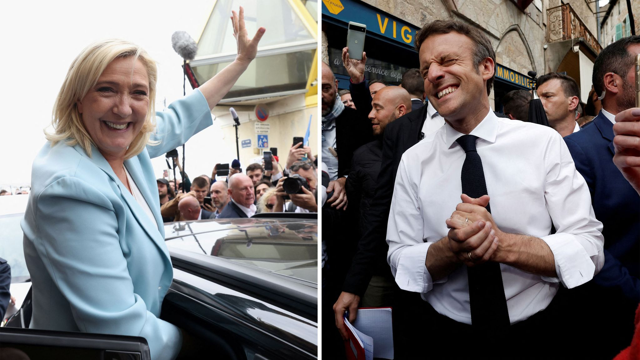 Makron Le Penə prezident seçkilərində qalib gəldi