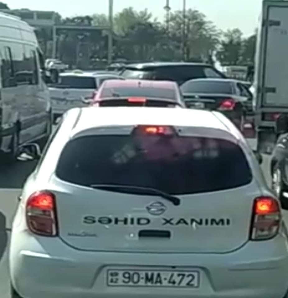 O cür insanlara görə maşına 'şəhid xanımı' yazmışıq, burada pis nə var?' - AÇIQLAMA