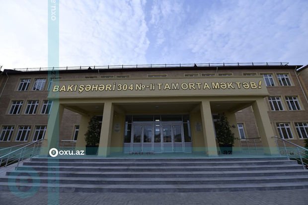 Bu gün açılışı olan Sabunçu rayonundakı yeni məktəb binasından FOTOREPORTAJ