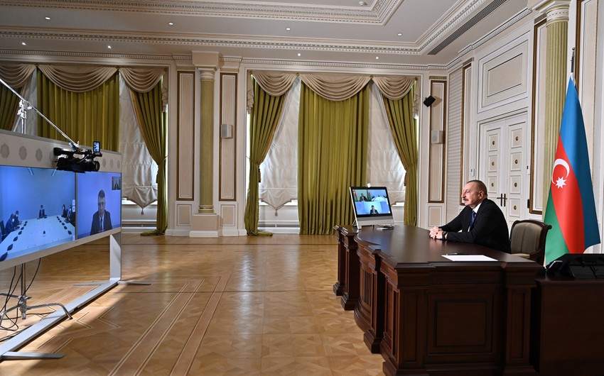 Prezident BMT-nin baş direktorunu videoformatda qəbul etdi