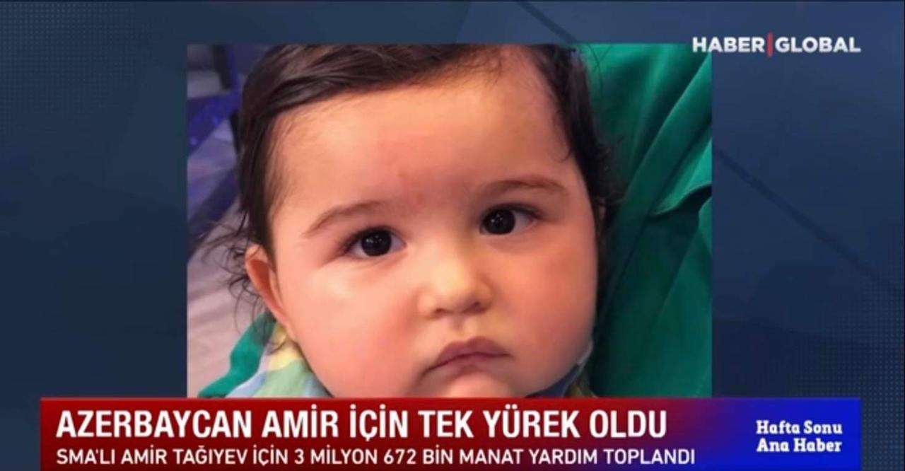 Azərbaycan xalqının 1 yaşlı Amir üçün birliyi Türkiyə mediasında - VİDEO
