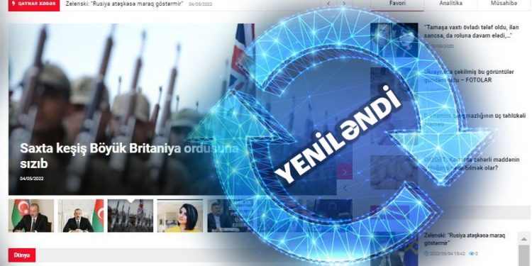 Medianews.az saytı yeni dizaynda