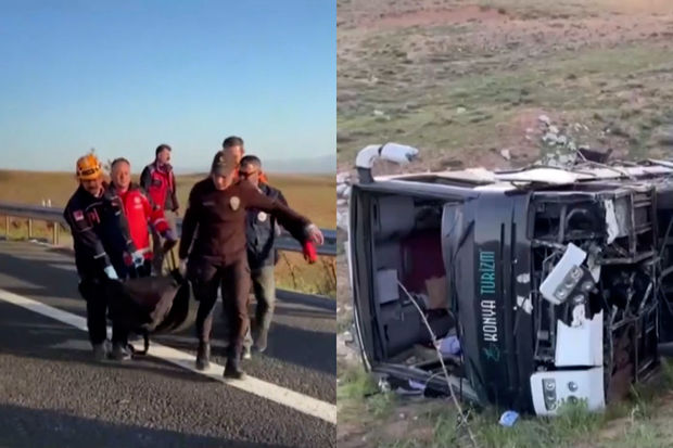 Türkiyədə tələbələri daşıyan avtobus qəzaya uğrayıb, ölən və yaralananlar var - VİDEO