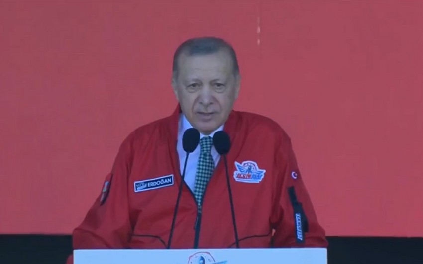 Türkiyə Prezidenti: "Şəhidimiz Xudayarın türkü söylədiyi diyarlara salam və sevgimi göndərirəm"