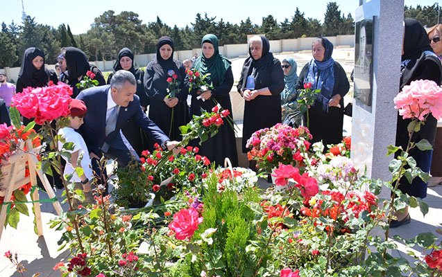 Abşeronda şəhid Babək Allahverdiyevin doğum günü qeyd edilib - Fotolar