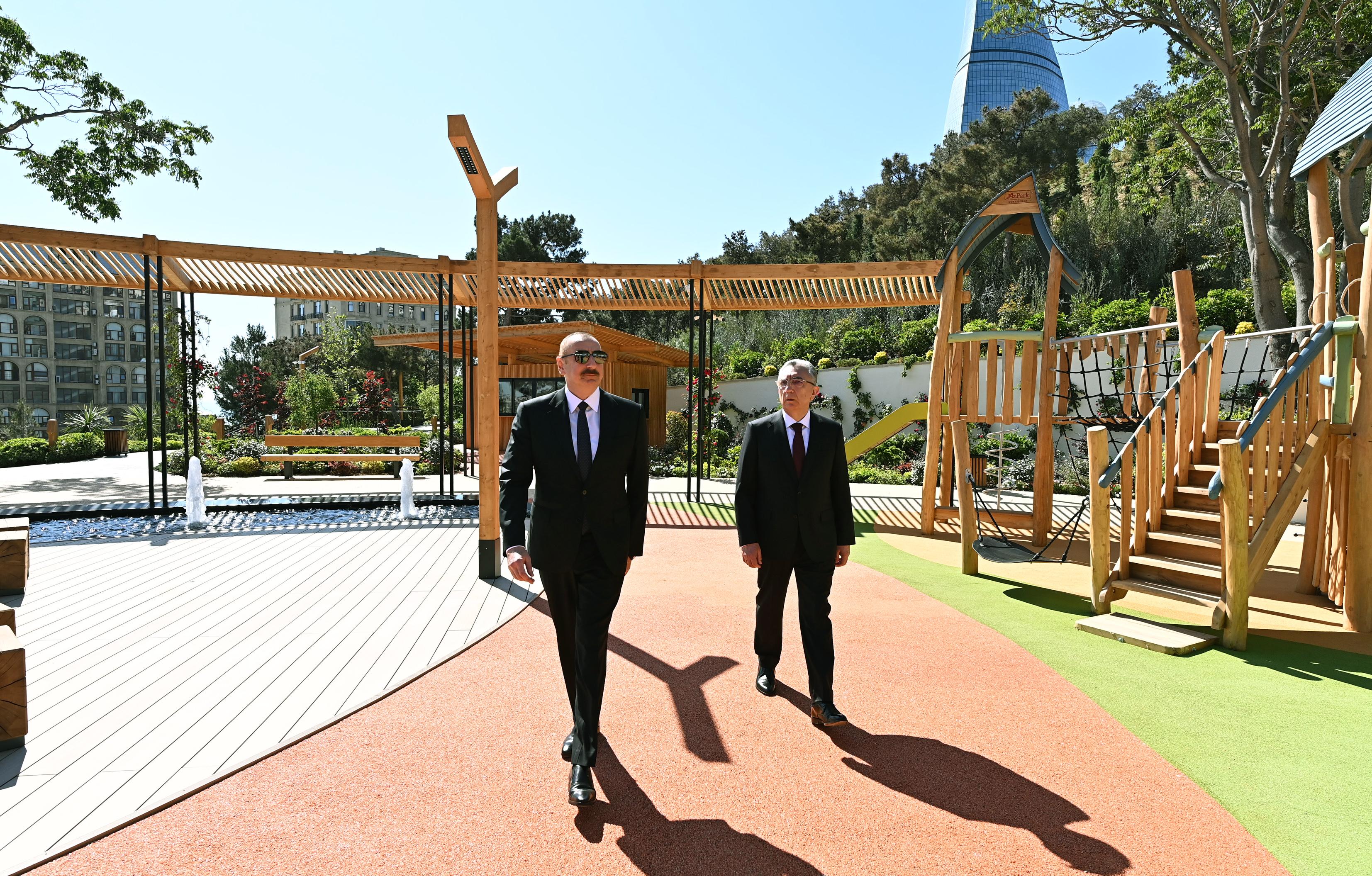 İlham Əliyev Bakıda yeni salınmış 