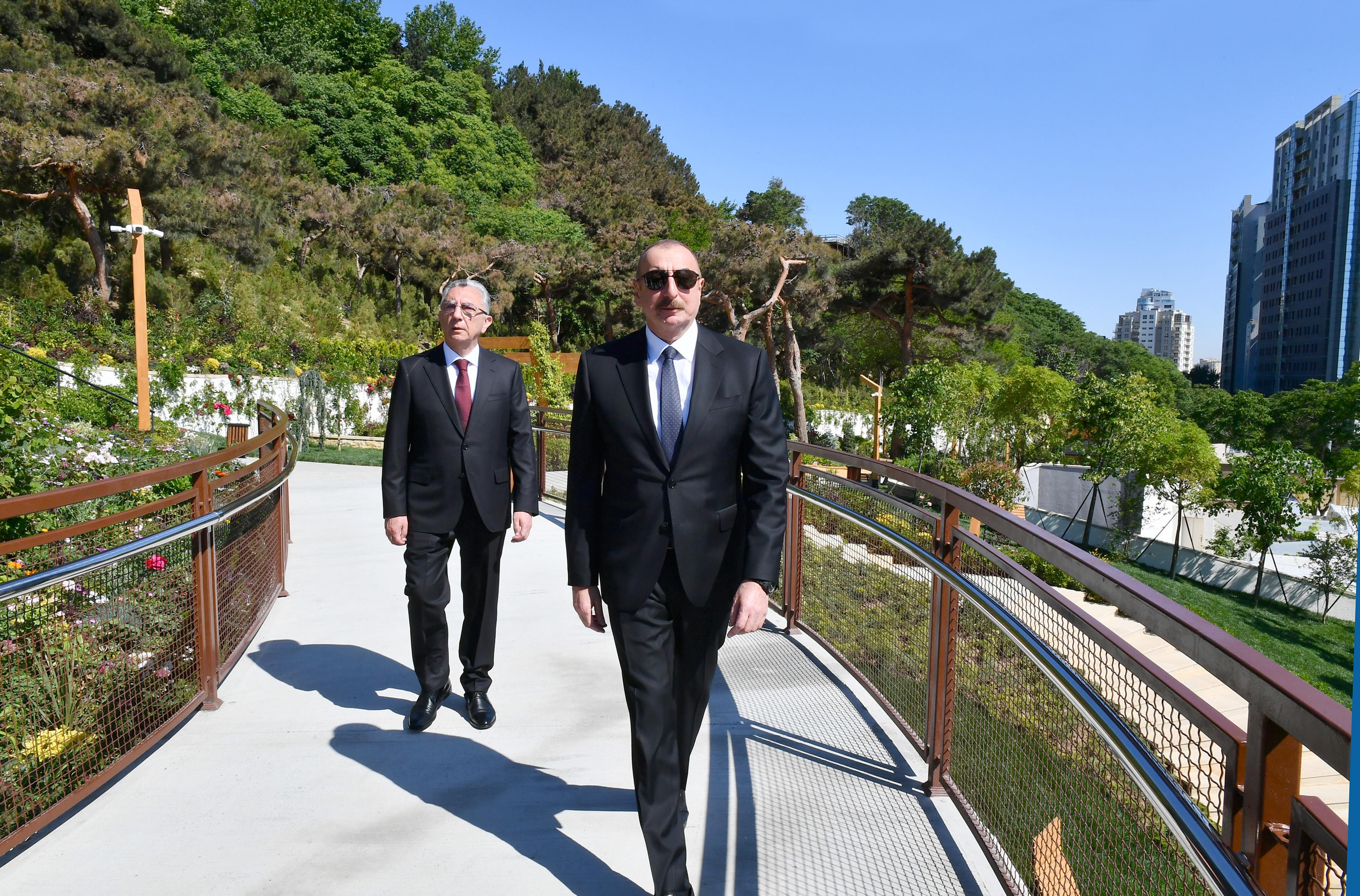 İlham Əliyev Bakıda yeni salınmış 