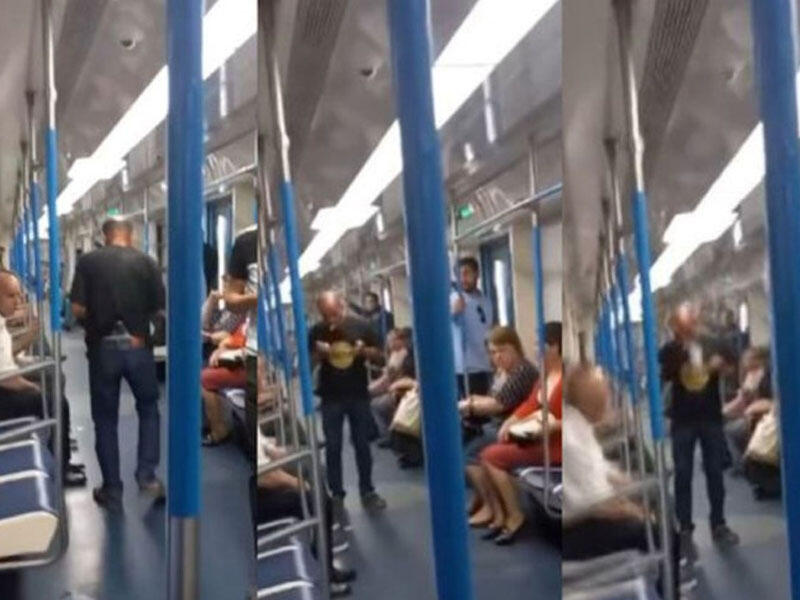 Vaqonda siqaret çəkdi, metropoliten araşdırmağa başladı - VİDEO