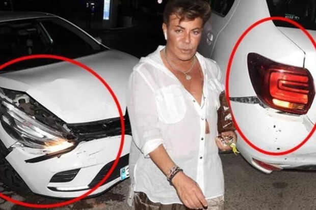 Türkiyəli məşhur müğənni qəzaya düşdü - FOTO