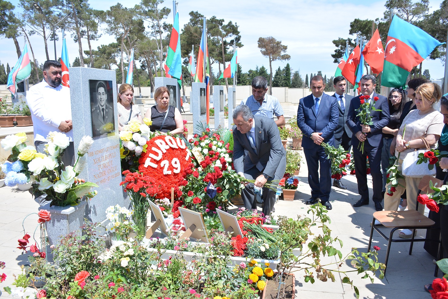 Abşeron rayonunda şəhid Turqut Xəlilbəylinin 29-cu doğum günü qeyd edilib