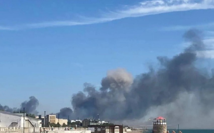 Krımda hərbi aerodromda silsilə partlayışlar oldu