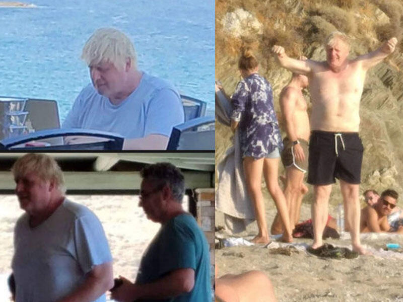 Boris Conson Yunanıstan çimərliyində istirahət edərkən görüntüləndi