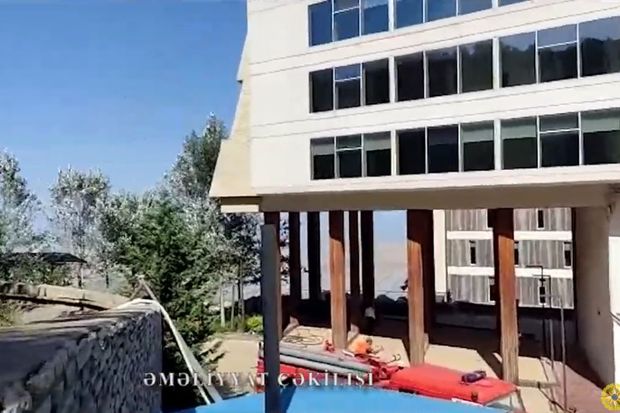 “Qalaaltı”nın yaxınlığındakı meşədə yanğınların söndürülməsinə helikopter cəlb edildi - VİDEO