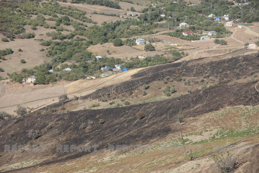 Şabranın bəzi kəndlərində yanğınlar söndürülüb - FOTO