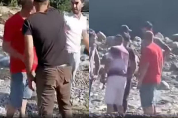 Azərbaycanda şortik geyinən turistləri kəndə buraxmadılar - VİDEO
