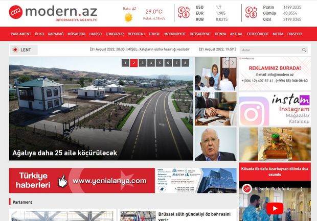 Modern.az-ın 13 yaşı tamam oldu