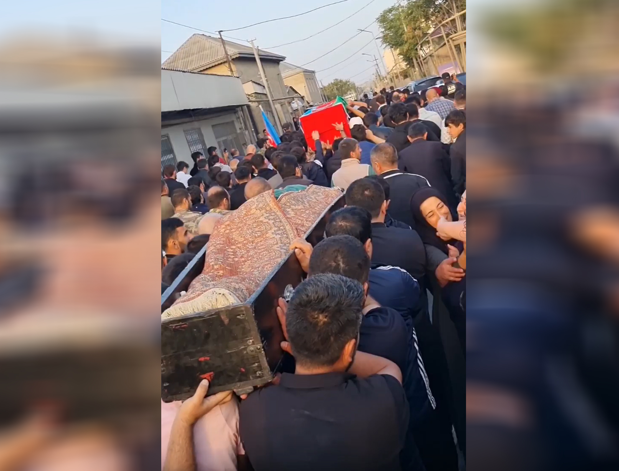 Bakıda ürək dağlayan mənzərə: Övladının şəhid xəbərinə dözməyən ata və oğulun tabutu yan-yana - VİDEO