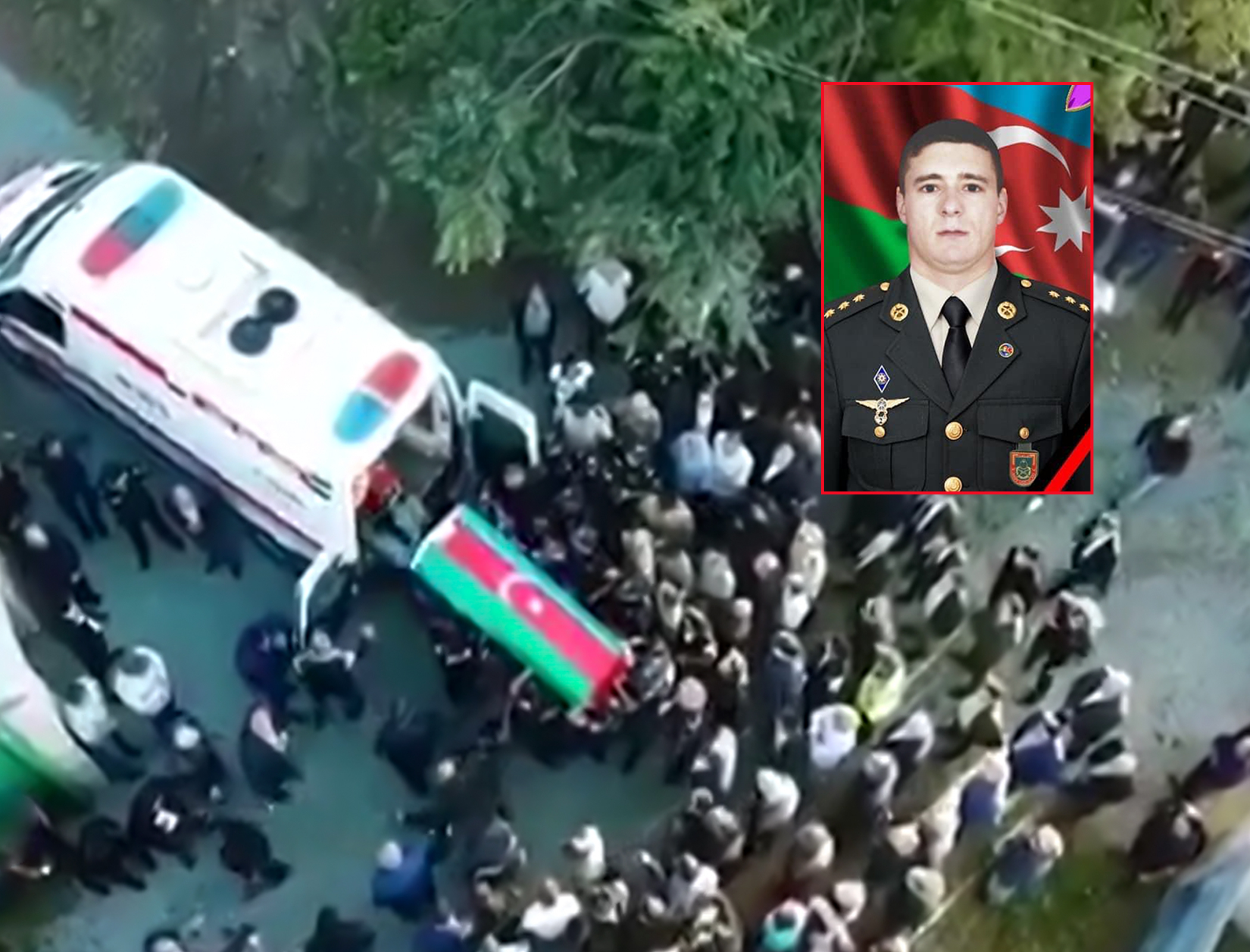 İsmayıllıda şəhidin qarşılanma mərasimində BÖYÜK İZDİHAM - VİDEO