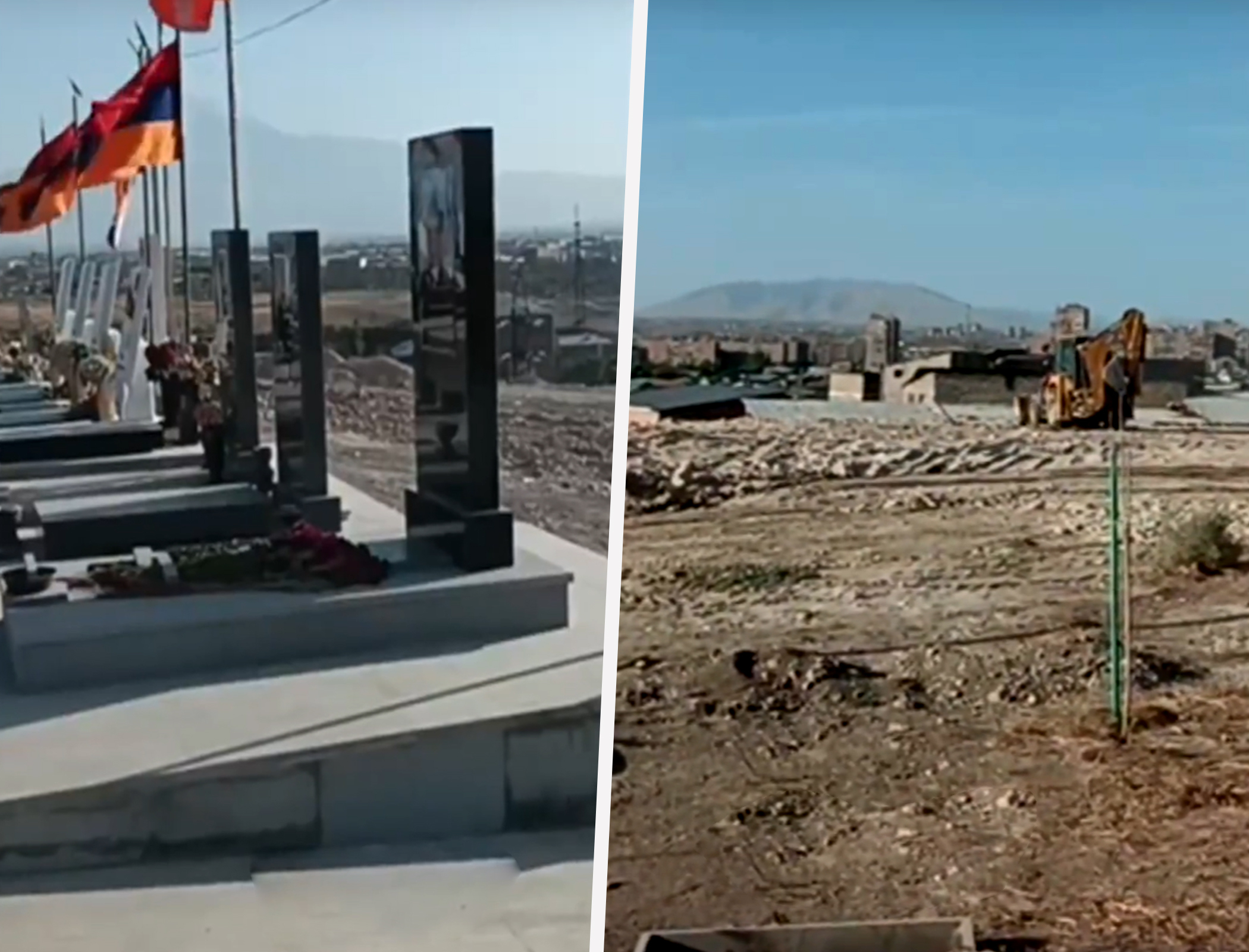 Ermənilər ölən əsgərlərini basdırmaq üçün panteonun ərazisini genişləndirməli oldular - VİDEO