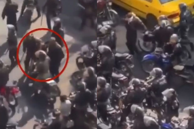 İran xüsusi təyinatlılarından küçədə qadına qarşı cinsi zorakılıq - VİDEO
