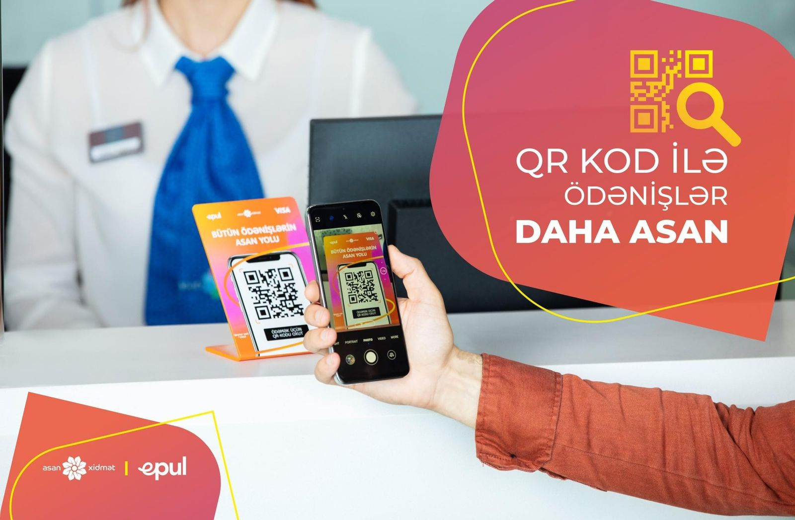 "ASAN xidmət"də ödənişləri QR kodla ödəmək mümkünləşdi