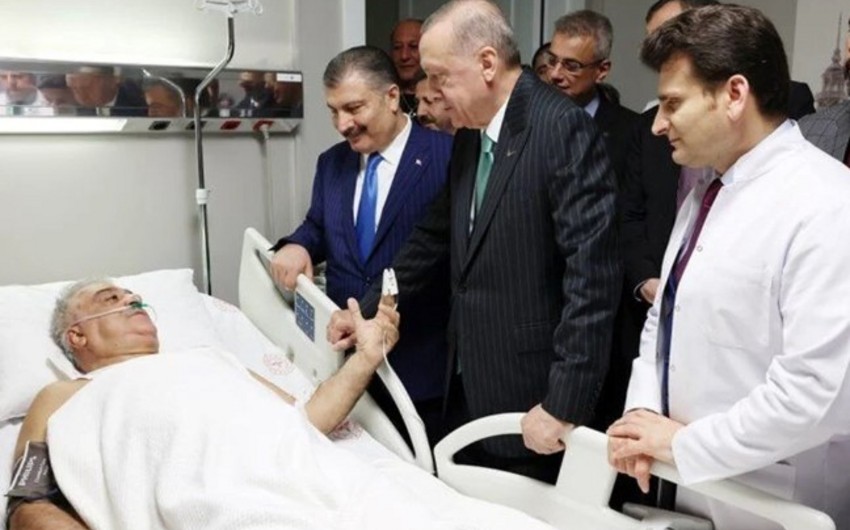 Ərdoğan Azərbaycanda qəzaya düşən Binəli Yıldırım və Şamil Ayrımı ziyarət edib