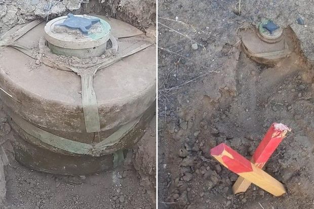 Ağdamda dörd minadan ibarət tələ-mina aşkarlandı - FOTO