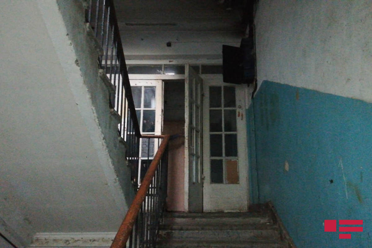Sumqayıtda yataqxanada yanğın - FOTO