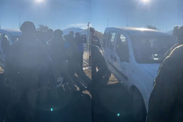 Rusiyalı sülhməramlılar “Report”un avtomobilini əzdilər - VİDEO