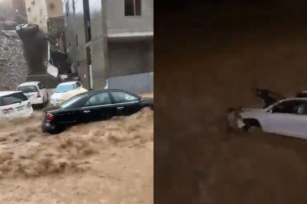 Səudiyyə Ərəbistanında daşqınlar: Turistlər ölkədən çıxmağa çalışırlar 