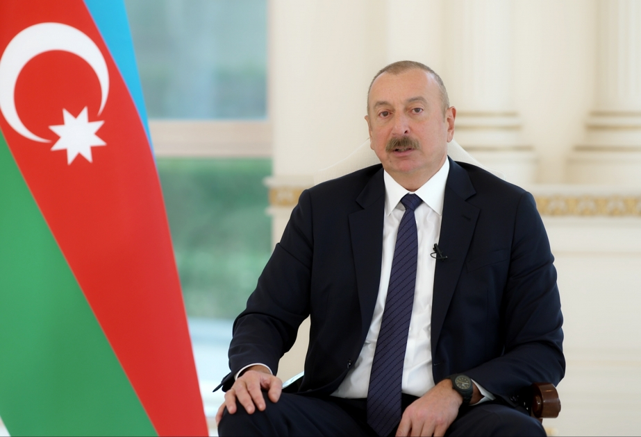 Prezident İlham Əliyev yerli televiziya kanallarına müsahibə verir