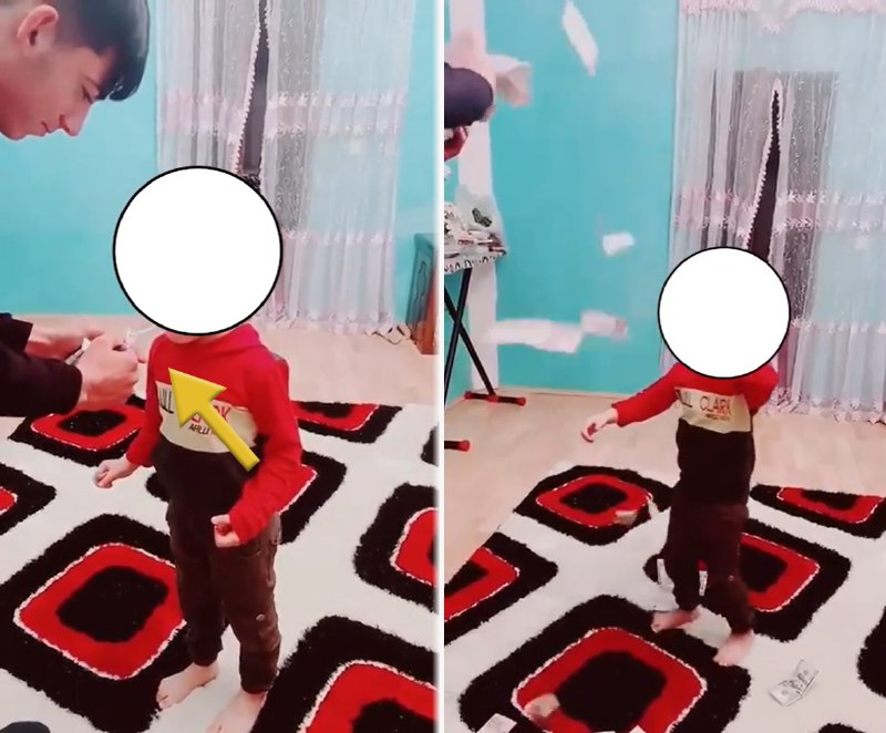 Azyaşlıya siqaret çəkdirən şəxs haqqında tədbir görüldü - VİDEO