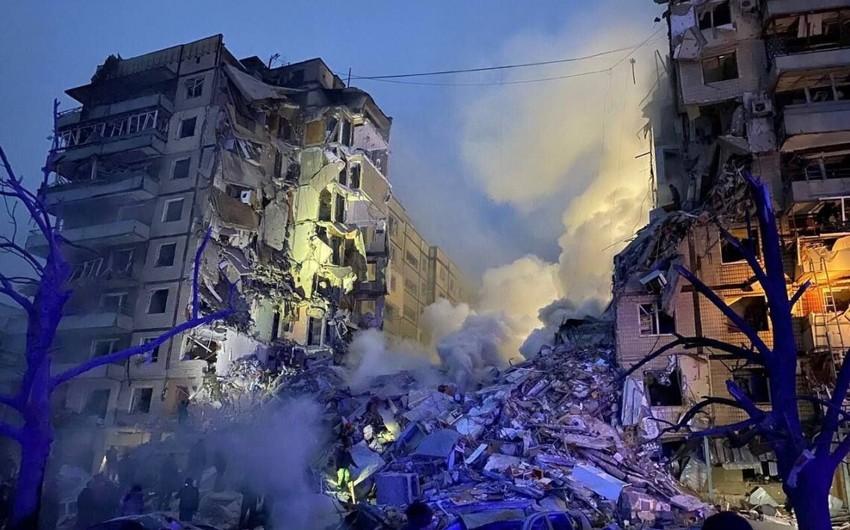 Rusiyanın Dneprə raket zərbələri endirməsi nəticəsində ölənlərin sayı 44-ə çatıb