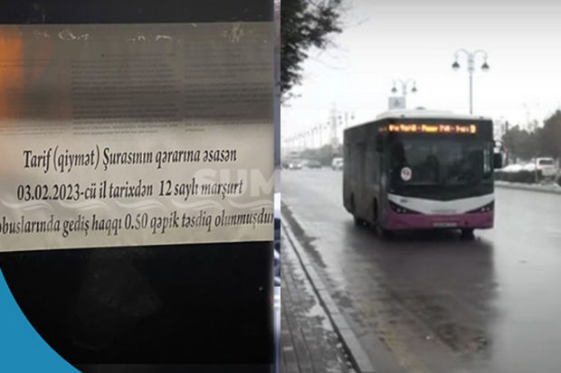 Sumqayıtda bəzi avtobuslarda gediş haqqı 20 qəpik qalxdı - Süni qiymət artıranlara XƏBƏRDARLIQ