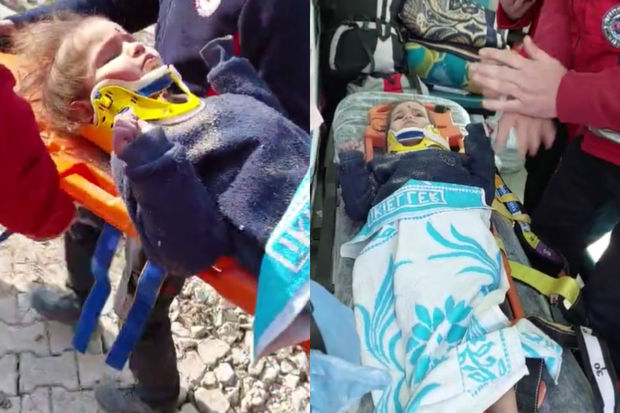 Türkiyədə 150 saat sonra dağıntılar altından 3 yaşlı qız sağ çıxarılıb - VİDEO