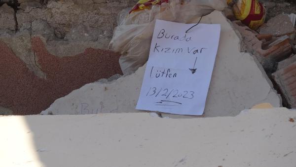 Dağıntılar arasından çıxan qeyd: “Mənim burada qızım var”