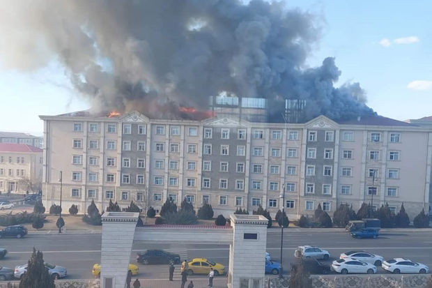Naxçıvanda yaşayış binasında baş vermiş yanğın söndürüldü