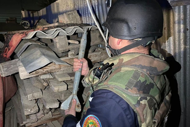 Bakıda döyüşə yararlı tank mərmisi aşkarlanıb - FOTO/VİDEO