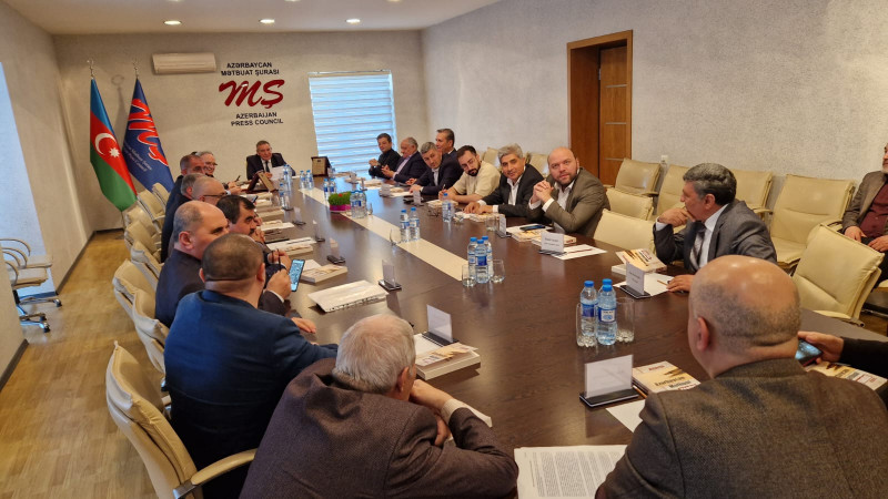 Mətbuat Şurasının İdarə Heyətinin iclası keçirilib - FOTOLAR